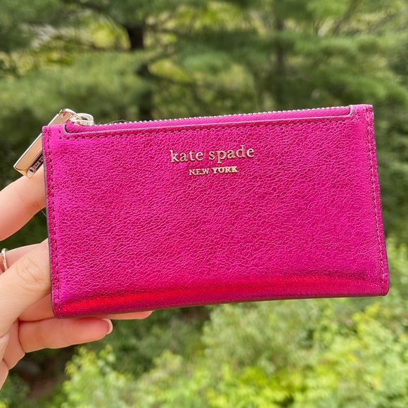 kate spade Handbags - Kate Spade spencer metallic Slim bifold Wallet